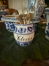 German Blue & White Spice Jar